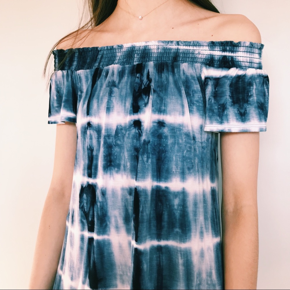 tie die mini dress